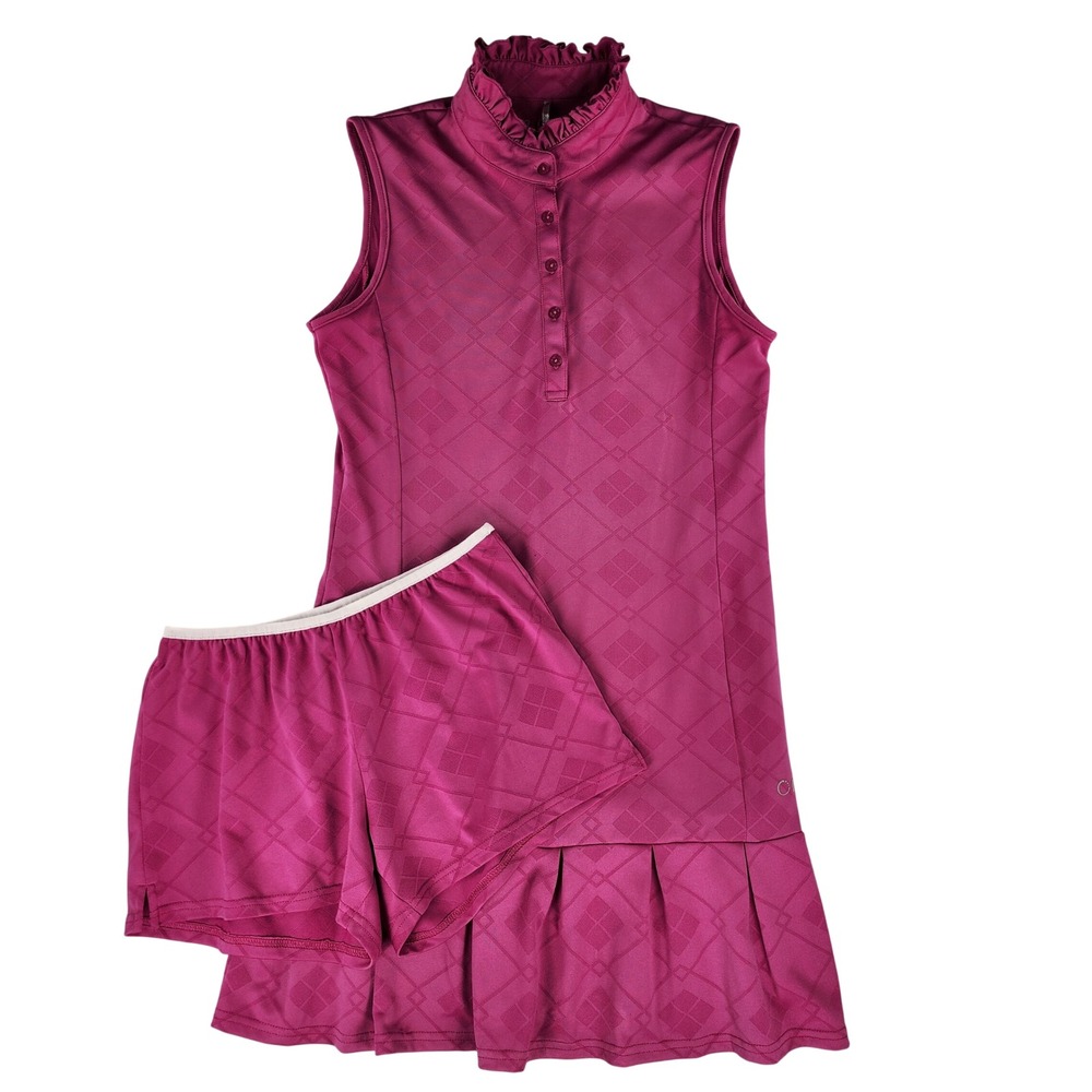 Nivo Golf Dress & Shorts Set Women S Pink Sleeveless Athletic Tennis Golf Outfit
